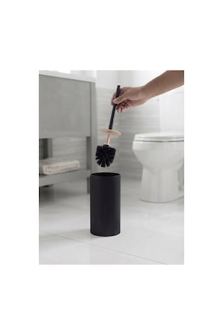 Liza Kapaklı Wc Banyo Fırçası - Tuvalet Fırçası Wc Fırçası Klozet Fırçası Siyah