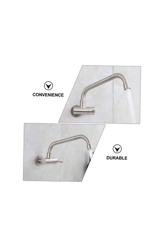 Paslanmaz Çelik Mutfak Musluğu Tek Soğuk Su Mutfak Lavabo Musluğu İçin Dönen Lavabo Musluğu Kolay Rotati Paslanmaz Çelik