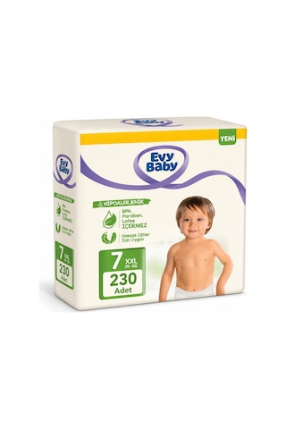 Evy Baby Bebek Bezi 7 Beden 19+ Kg Xxlarge 230 Adet 7 Numara