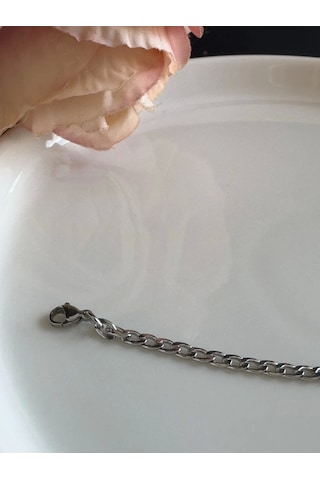 Düz Zincir Çocuk Çelik Bileklik Miracle Serisi Silver