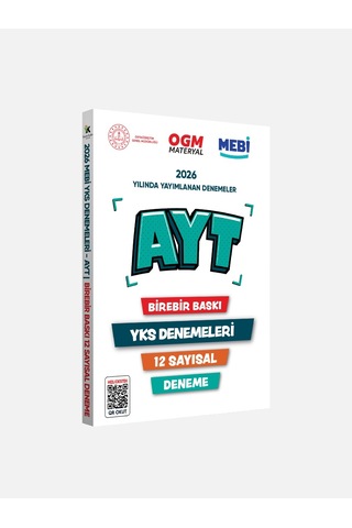 2026 YKS - AYT MEBİ OGM EŞİT AĞIRLIK Güncel Seri Online Deneme 12li SET BASKI ÜCRETİ