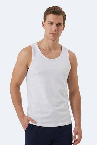 Slazenger Hokey Erkek Slim Fıt Kolsuz Beyaz Atlet
