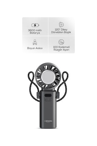 Xenon Smart Peltier Buz Soğutmalı El Vantilatörü 100 Kademe, 3600mah, 8300 Rpm, Usb-c, Askılı