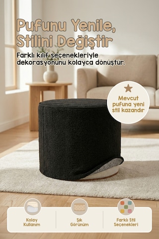 Çift Yönlü Çevir Puf Çift Taraflı Yıkanabilir Puf Bench Kılıfı Milana