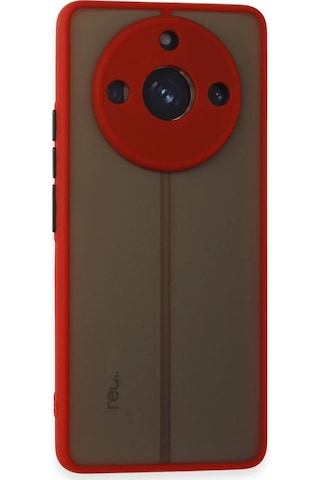 Newface Realme 11 Pro Kılıf Montreal Silikon Kapak Glblseme - 16 - Kırmızı