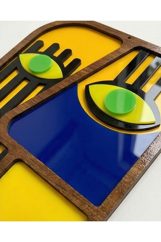 Modern Picasso Tarzı Mdf Ahşap Duvar Maskı - Soyut Yüz Duvar Sanatı 1