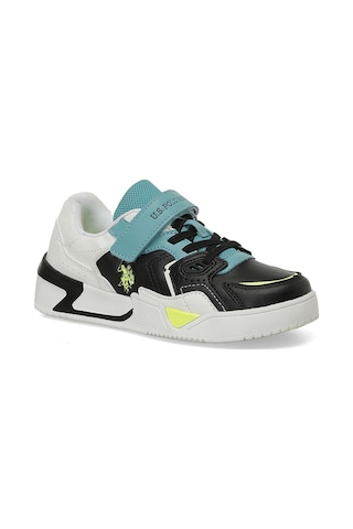 U.S. Polo Assn. Denver JR 4PR Erkek Çocuk Sneaker - Beyaz - Siyah - Yeşil
