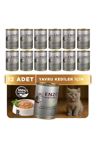 Enzo Natural Yavru Yaş Kedi Maması 410 Gr X 12