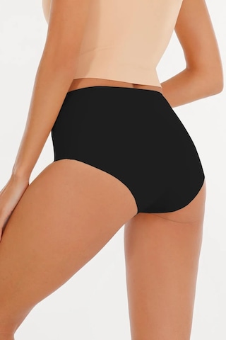 Kadın Yüksek Bel Basic Dikişsiz Lazer Kesim Külot 3'lü Paket Siyah-siyah Siyah