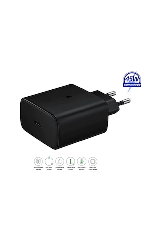 Samsung Galaxy S25 Uyumlu Type-c Ultra Hızlı Şarj Cihazı 45w 3.0 Amper Şarj Başlığı Adaptör