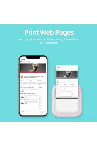 Vkemall Mavi Bluetooth Termal Yazıcı - Cep Boyutunda 200dpi Fotoğraf/doküman/not Yazdırma - Taşınabilir A8 Modeli