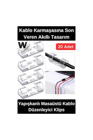 Klips Yapışkan Kablo Düzenleyici Masaüstü Organizatör Güçlü Tutuş Sabitleyici Aparat Şarj Kulaklık