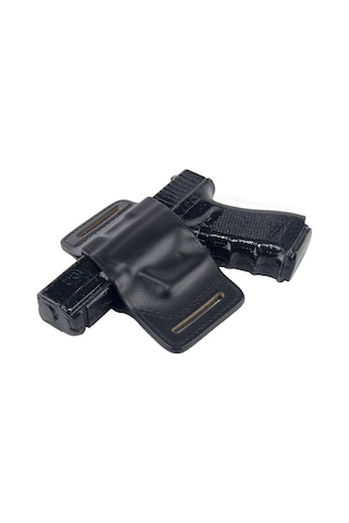 Smith Wesson Deri Tabanca Kılıfı Yarım Kelebek Atkısız Siyah Sol El-2839 Siyah