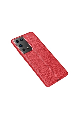Newface Samsung Galaxy Uyumlu S21 Ultra Kılıf Auto Focus Kapak Glblseme - 87 - Kırmızı