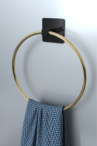 Karteya Yapışkanlı Paslanmaz Gold Rulo Ve Uzun Havluluk Wc Kağıtlık Ve Çember Havluluk Banyo Mutfak 4'lü Set Altın