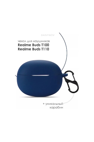 Danynov Realme Buds T100 Ve Realme T110 İçin Kılıf 135820622 Mavi