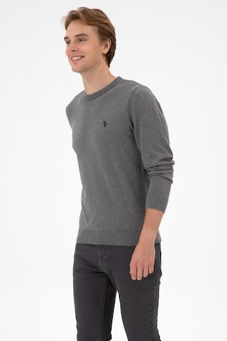 U.s. Polo Assn. Erkek Gri Melanj Kazak /triko 50313713-vr086 Gri Melanj