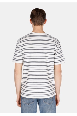 Colin's Colins Comfort Fit Yuvarlak Yaka Çizgili Erkek Beyaz Kısa Kol Tişört Cl1073624 Q1.v1 Wht Beyaz