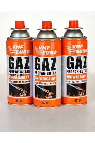 Mepa Remtas Vmf Eurogaz Kamp Ocak Gazı Valfli Kartuş 227gr - 3 Adet Najmaddin Ahşap