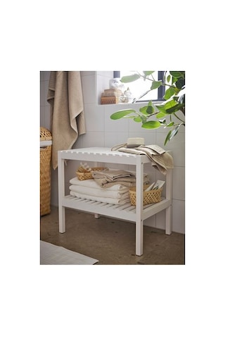 Ikea Muskan Bank, Beyaz, 58x38 Cm