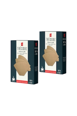 Genel Kahve Filtresi 4 Numara Büyük Boy Naturel Kağıt 2x100 200'lü Paket Çelik