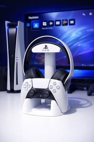 Ps5 Dualsense Kol Ve Kulaklık Standı 2 Si 1 Arada Masaüstü Tutucu