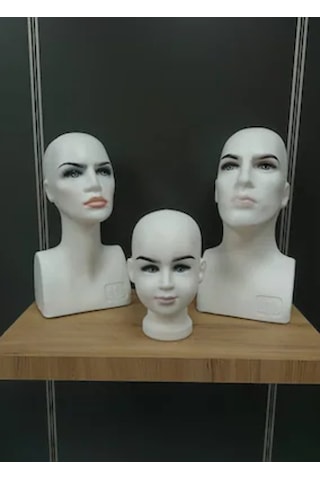 Uzmangrupraf Kafa Mankeni- Kadın Kafa Manken - Prova Mankeni - Plastik Manken