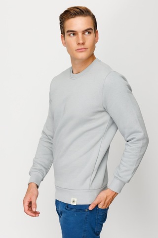 Igs İgs Erkek Açık Gri Standart Bisiklet Yaka Sweatshirt Açık Gri