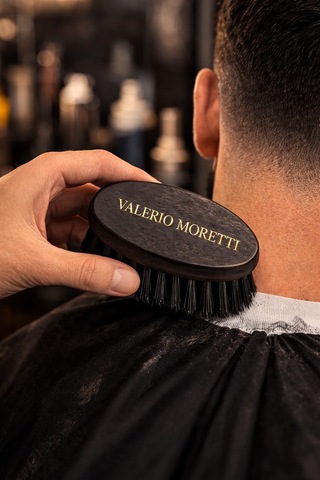 Valerıo Morettı Premium Sakal Tarama Fırçası Siyah Kıl, Ahşap Gövde Diğer