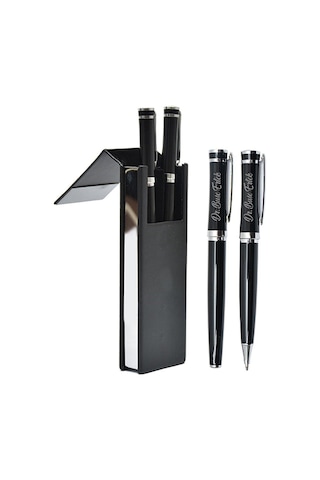 Kişiye Özel Masa Üstü İsimlik Ve Premium Roller Ve Tükenmez Kalem Seti 3478