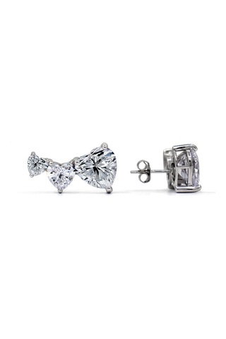 Üç Kalpli İthal Gümüş Küpe-774 Silver