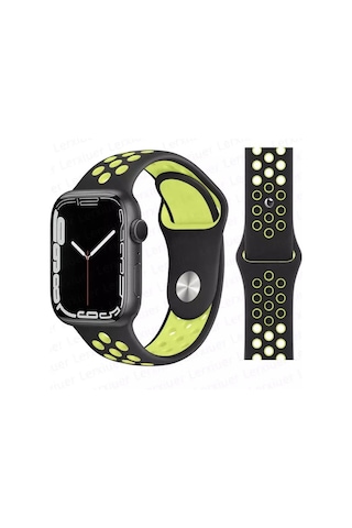 Apple Uyumlu Watch 9-8-7-6-5-4-3-se-ultra-ultra 2 / 42-44-45-49 Mm Delikli Nike Silikon Spor Kordon