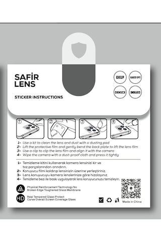 Apple Uyumlu iPhone 12 Mini Zore Cl-11 Safir Parmak İzi Bırakmayan Anti-reflective Kamera Lens Koruyucu Lacivert