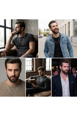 925 Ayar Gümüş İtalyan Tondo Zincir Kolye, 3 Mm Kalınlık, Minimalist Yuvarlak Model, 50-65 Cm Uzunluk Seçenekleri Gümüş