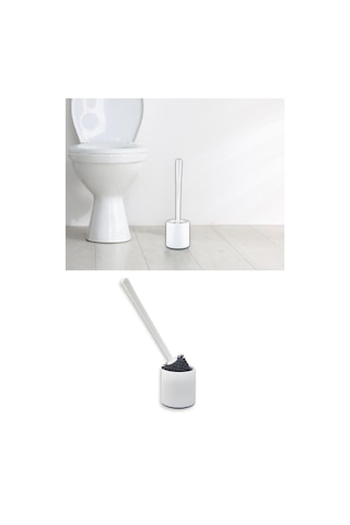Silikon Başlıklı Klozet Fırça Takımı Yuvarlak, Klozet Banyo Wc Tuvalet Temizlik Fırça Seti Renkli