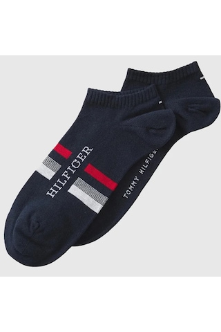 Tommy Hilfiger Tab Sock 2 Pack Navy Pamuklu Patik Bilek Çorap 2 Li Pkt Lacivert