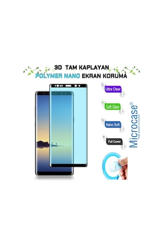 Samsung Uyumlu Galaxy Note 9 3D Polymer Kavisli Tam Kaplayan Nano