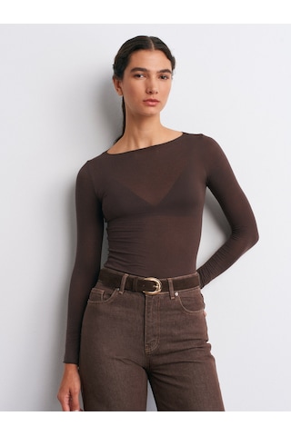 Dilvin 32122 Kayık Yaka Modal Kaşmir Ultra Hafif Bluz
