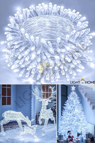 80 Led 10 Metre Pilli Beyaz Işık Zinciri Dekoratif Peri Led, Oda Yatak Odası Salon Masa Parti Düğün Noel Aydınlatması
