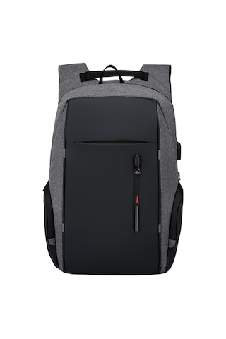 Yifomall Usb Şarj Cihazlı Geniş Kapasiteli Sırt Çantası - Su Geçirmez, 17" Bilgisayar & Tablet Taşıma, Gri Gri