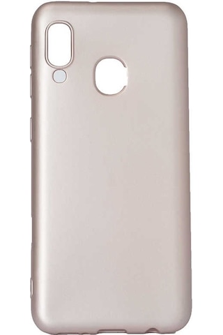 Noktaks - Galaxy Uyumlu A20e Uyumlu - Kılıf Mat Soft Premier Silikon Kapak - Rose Gold - T11415 Rose Gold