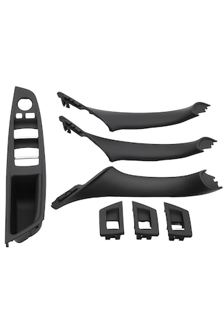 Bmw 5 Serisi F10 2010-2017 Uyumlu 7 Parça Kapı Kol Kaplama Seti Siyah Renk Sıfır İthal Ürün Bmw 5 Serisi F10 2010-2017 Uyumlu 7 Parça Kapı Kol Kaplama Seti Siyah Renk Sıfır İthal Ürün