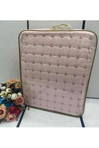 Yatak Örtüsü Nakışlı Çift Kişilik Toledo Pembe Pembe