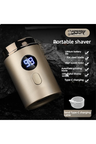 Mini Elektrikli Tıraş Makinesi, Şarjlı, Su Geçirmez, Taşınabilir Rose Gold