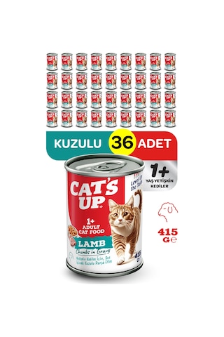 Cats Up Yaş Yetişkin Kedi Maması Kuzu Etli 415gr 36lı