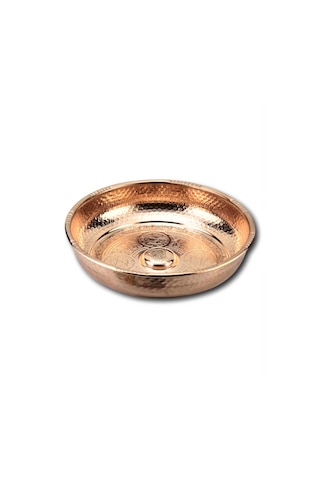Bakır İşlemeli Hamam Tası 16 CM Bakır