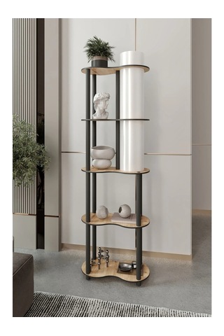 Ravilo Sperenza Dekoratif Raflı Lambader Meşe