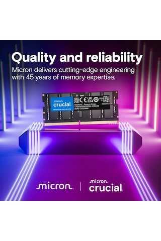 Crucıal Ct16g64c52cs5, 16gb, 6400mhz, Ddr5, Cl52, Sodımm, Notebook Ram By Micron