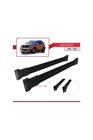 Dacia Duster 2018 Ve Sonrası Fly Model Ara Atkı Tavan Barı Siyah (548245159)