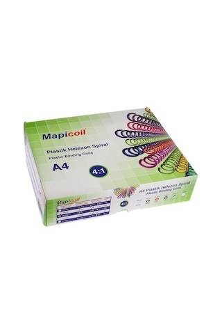 Mapicoil 4:1 Plastik Helezon Spiral 20mm.şeffaf 100 Adet